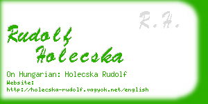 rudolf holecska business card